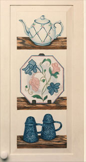 Hand Painted Kitchen Cabinet
